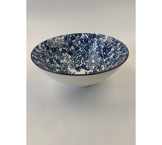 Тарелка Homium Japanese Collection, Очарование, глубокая, цвет белый/синий, D20см platejcnew23wblue