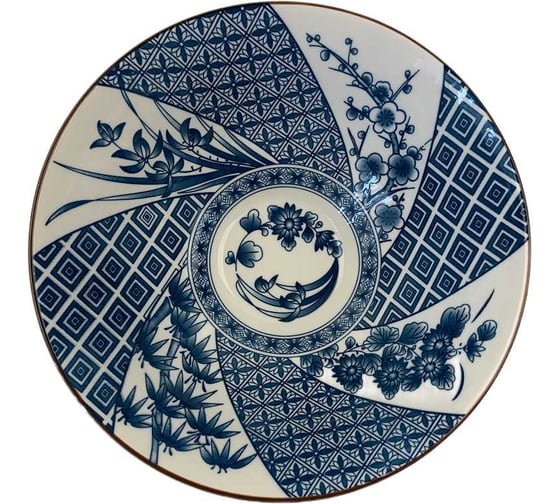 Тарелка Homium Japanese Collection, Очарование, глубокая, цвет белый/синий, D20см platejcnew25wblue 1