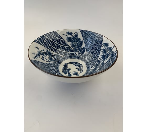 Тарелка Homium Japanese Collection, Очарование, глубокая, цвет белый/синий, D20см platejcnew25wblue
