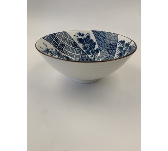 Тарелка Homium Japanese Collection, Очарование, глубокая, цвет белый/синий, D20см platejcnew25wblue