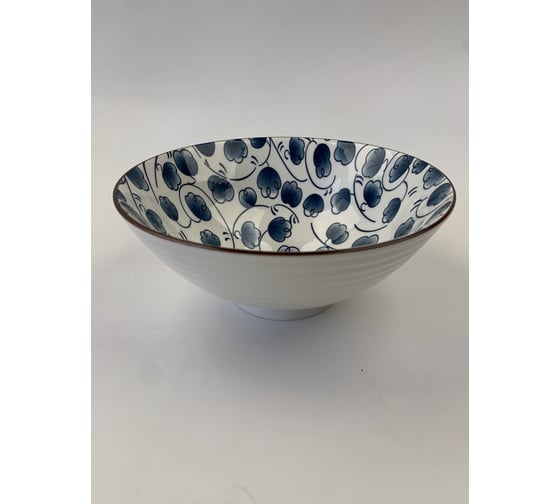 Тарелка Homium Japanese Collection, Очарование, глубокая, цвет белый/синий, D20см platejcnew29wblue