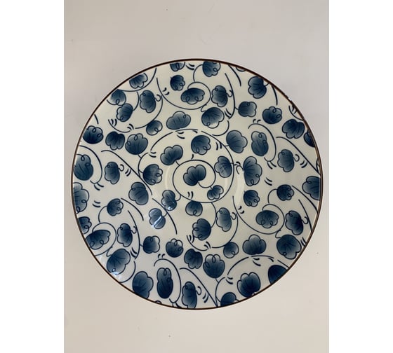 Тарелка Homium Japanese Collection, Очарование, глубокая, цвет белый/синий, D20см platejcnew29wblue