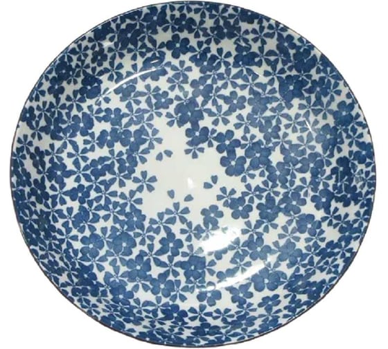 Тарелка Homium Japanese Collection, Очарование, цвет белый/синий, D20см platejcnew22wblue