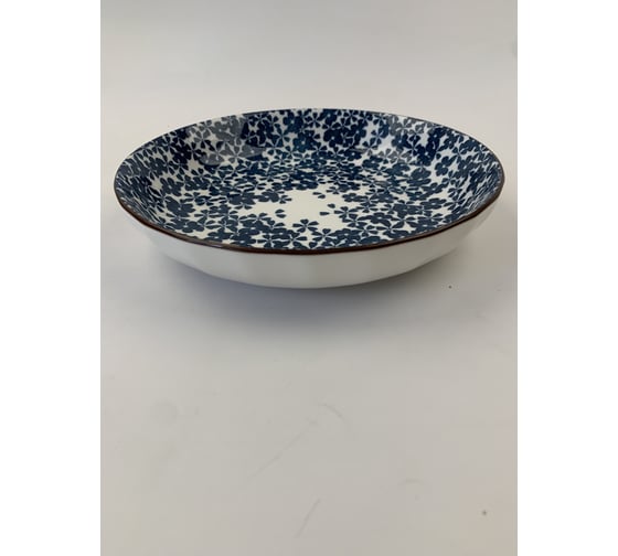Тарелка Homium Japanese Collection, Очарование, цвет белый/синий, D20см platejcnew22wblue