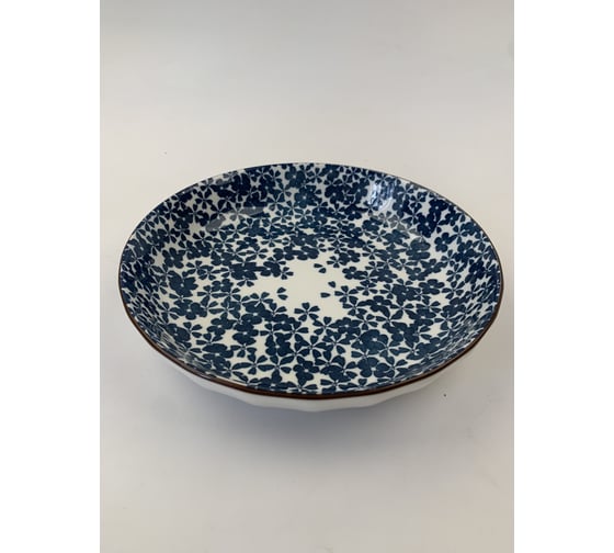 Тарелка Homium Japanese Collection, Очарование, цвет белый/синий, D20см platejcnew22wblue