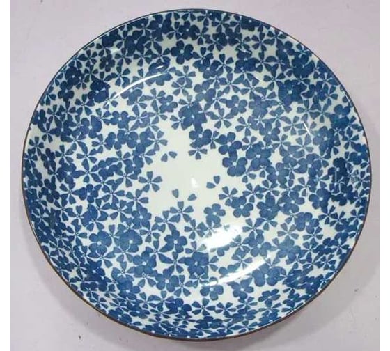 Тарелка Homium Japanese Collection, Очарование, цвет белый/синий, D20см platejcnew22wblue
