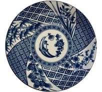 Тарелка Homium Japanese Collection, Очарование, цвет белый/синий, D20см platejcnew24wblue