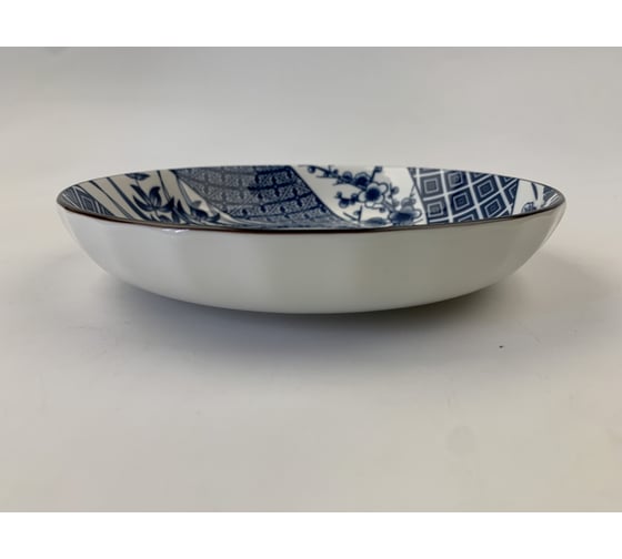 Тарелка Homium Japanese Collection, Очарование, цвет белый/синий, D20см platejcnew24wblue