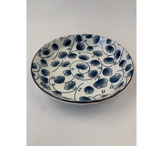 Тарелка Homium Japanese Collection, Очарование, цвет белый/синий, D20см platejcnew28wblue