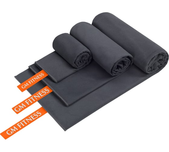 Полотенце Guten Morgen Микрофибра, Fitness, Цвет: Графит (80x130 см) Пфит-Гр-80-130