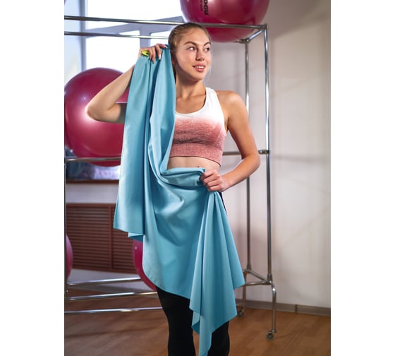 Полотенце Guten Morgen Микрофибра, Fitness, Цвет: Лагуна (80x130 см) Пфит-Лаг-80-130