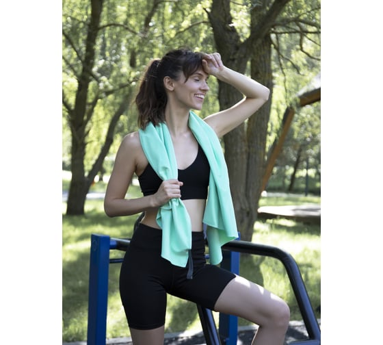 Полотенце Guten Morgen Микрофибра, Fitness, Цвет: Ментол (80x130 см) PM-FitМнт-80-130