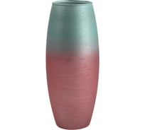 Ваза Яркий штрих Морская 25 см, бочка, стекло, ручная роспись 7736/250/sh361.1