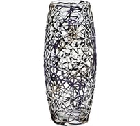 Ваза Яркий штрих Вуаль стекло, 25 см, бочка, ручная роспись 7736/250/sh283.1