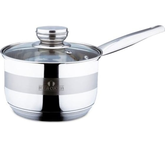 Ковш Bella Cucina со стеклянной крышкой, 14 см, 1,2 л 2117-BC 1