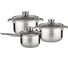 Набор посуды Bella Cucina 6 предметов, 2,9 л, 3,9 л, ковш 2,1 л, нержавеющая сталь 2042-BC 1