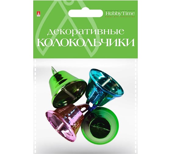 Колокольчики Bruno Visconti набор №18, цветные, диаметр 32 мм, 4 цвета 2-403/18 1