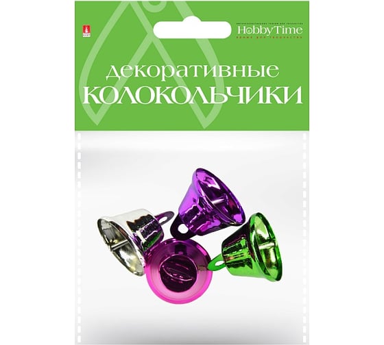 Колокольчики Bruno Visconti набор №18, цветные, диаметр 32 мм, 4 цвета 2-403/18