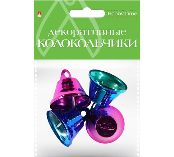 Колокольчики Bruno Visconti набор №18, цветные, диаметр 32 мм, 4 цвета 2-403/18
