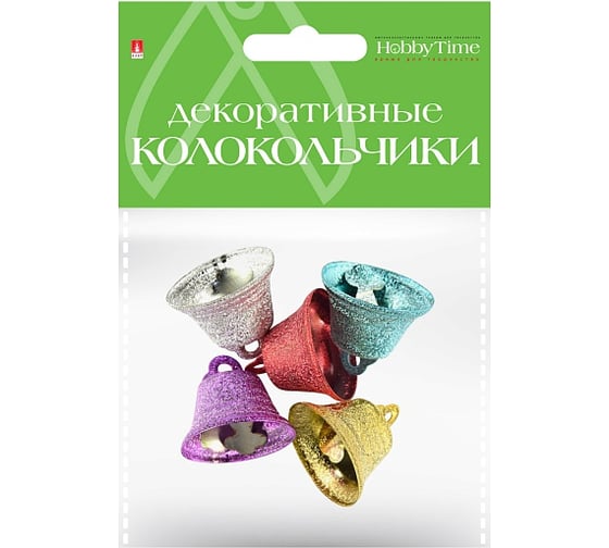Колокольчики Bruno Visconti набор №20, цветные frosted, диаметр 26 мм, 5 цветов 2-403/20