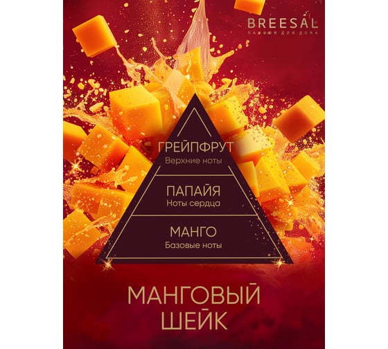 Ароматический диффузор Breesal Passion «Манговый шейк» (12) ЮНК BR0031