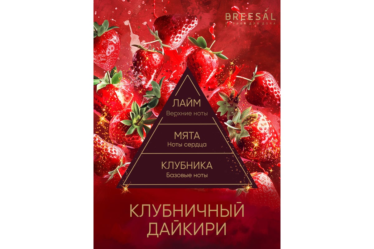 Ароматический диффузор Breesal Passion «Клубничный дайкири» (12) ЮНК BR0030  - выгодная цена, отзывы, характеристики, фото - купить в Москве и РФ