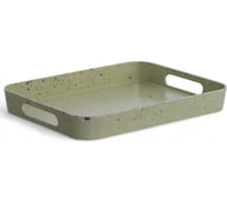 Поднос прямоугольный DOMENIK STONE зеленый, 33x26 см DMT505