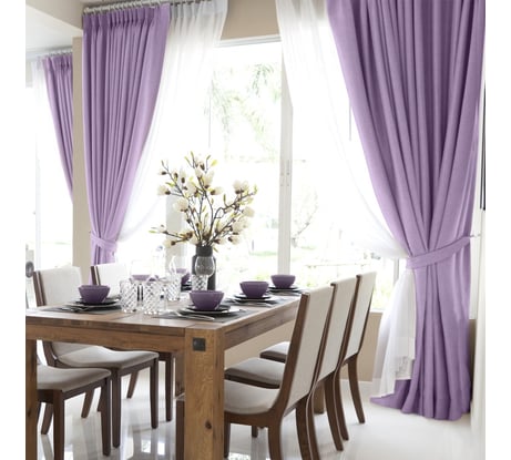 Штора Home&Style Рогожка 165/280 Лаванда 730182