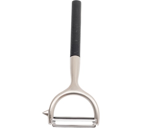 Овощечистка Mallony ELETTO с горизонтальным лезвием, сплав цинка никелированный ABS пластик ручка 004190