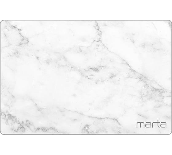 Доска разделочная гладкая MARTA MT-3740 белый мрамор 42139 1