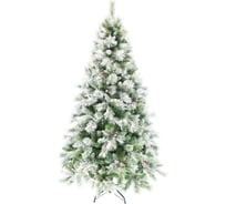 Ель MOROZCO Полярная зеленая заснеженная с шишками и ягодами 2,5 м 1021225