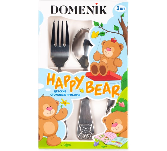 Набор детских столовых приборов DOMENIK HAPPY BEAR 3 предмета DMC001