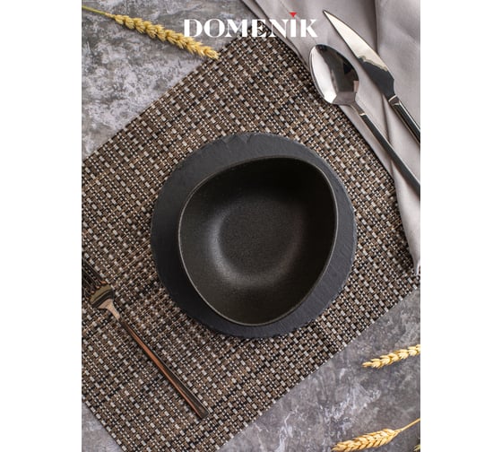 Салатник треугольный DOMENIK ROCK BLACK 16 см DM8024-6