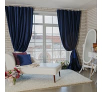 Штора портьерная Этель 230х270 см Ренессанс Глубокий океан, 100% п/э 2902372