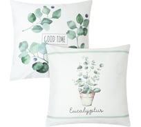 Комплект декоративных наволочек Этель Eucalyptus, 48x48 см-2шт, 100% хлопок 10068069