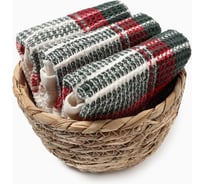 Набор декоративных салфеток Этель Клетка 30x30см., 3шт., 100%хл. 10400894