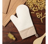 Варежка Доляна цвет молочный, 18x33 см, 100% п/э, силикон 10085697