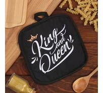 Прихватка Доляна "King" 17х17 см 100% п/э 9376974