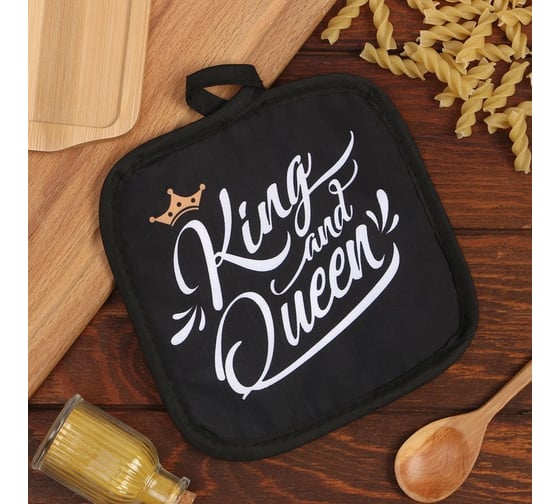Прихватка Доляна "King" 17х17 см 100% п/э 9376974
