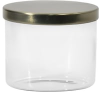 Банка для сыпучих продуктов с металлической крышкой ЭЛЕТЕХ (250ml, ф80x60 мм) 4840900035