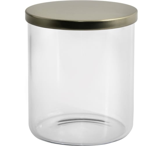 Банка для сыпучих продуктов с металлической крышкой ЭЛЕТЕХ (800ml, ф100x125 мм) 4840900052 1