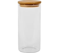 Банка для сыпучих продуктов с бамбуковой крышкой ЭЛЕТЕХ (1750ml, ф100x260 мм) 4840900025