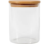 Банка для сыпучих продуктов с бамбуковой крышкой ЭЛЕТЕХ (950ml, ф100x145 мм) 4840900022