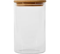 Банка для сыпучих продуктов с бамбуковой крышкой ЭЛЕТЕХ (1800ml, ф110x225 мм) 4840900032