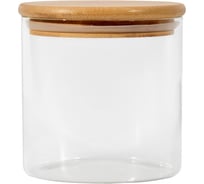 Банка для сыпучих продуктов с бамбуковой крышкой ЭЛЕТЕХ (700ml, ф100x105 мм) 4840900020