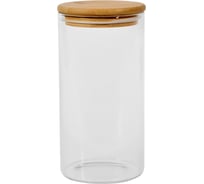 Банка для сыпучих продуктов с бамбуковой крышкой ЭЛЕТЕХ (1500ml, ф100x225 мм) 4840900024