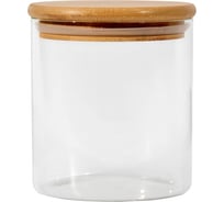 Банка для сыпучих продуктов с бамбуковой крышкой ЭЛЕТЕХ (380ml, ф80x90 мм) 4840900005