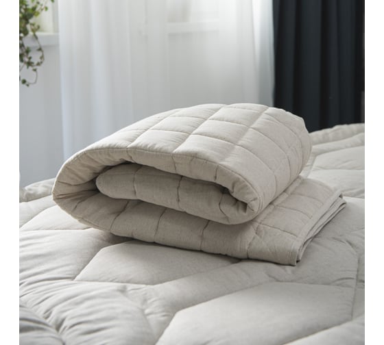 Наматрасник EDELSON LINUM AQUA 160x200 см, с резинкой по углам ELA-160AQUA