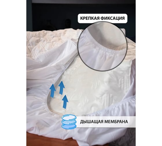 Наматрасник EDELSON PURE AQUA 200x200x35 см EPA-200(U)AQUA