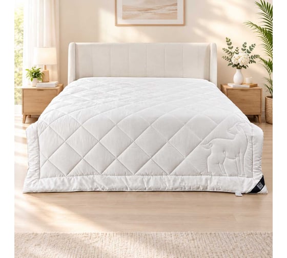 Теплое стеганое одеяло EDELSON FINE WOOL 140x205 см EKW-15-43